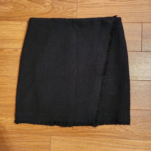 Ann Taylor Petite Tweed Boucle Faux Wrap Skirt - Picture 1 of 11